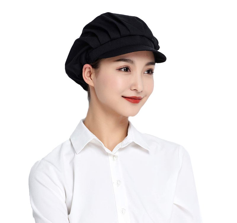 Jaspfct 1pc Chef Hats Hairnets Kitchen Cooking Dishwashing Work Caps in Black HT005B1 - Image 5